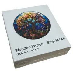 新品✨Wooden Puzzle パズル　おもちゃ　こつこつもくもく　M/A4