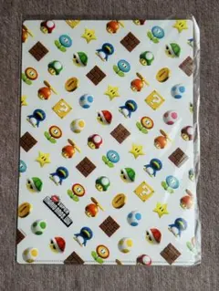 【未開封品】New スーパーマリオブラザーズ Wii クリアファイル アイテム柄