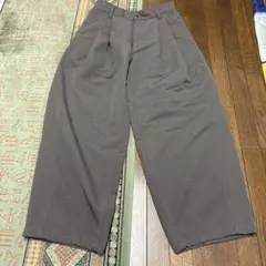 WORKMAN ワイドパンツ グレージュLサイズ