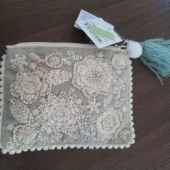 新品 ビーズポーチ