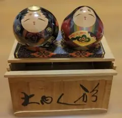 【美品・木箱入り】伝統工芸品 大内人形 一対 中村民芸社 山口特産 夫婦雛