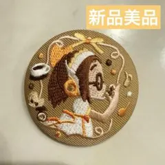 おジャ魔女どれみ 刺繍缶バッチ　はづき