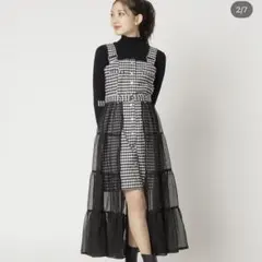 REDY AZEL 透けティアードフロントミニジャンスカ