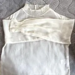 WEGO シアーシャーリングハイネックブラウス