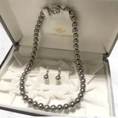 YUMI KATSURA 桂由美 パール ネックレス イヤリング グレーのサムネイル