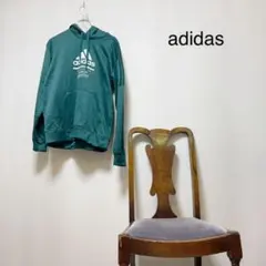 E2856【大人気のグリーン】アディダス　フーディ　プルオーバーパーカー