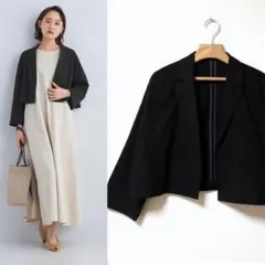 新品 green label relaxing クロップド ジャケット 黒