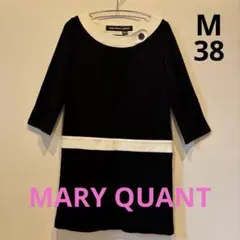 マリークワントMARY QUANT ワンピース チュニック M 38 黒 白