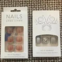 ネイルチップ 6個入り＆付け爪 24個入り