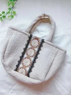 【ヌビバッグ】ハンドバッグ ハンドメイド インド刺繍 プレゼント （A56）