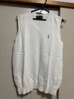 EAST BOY ホワイト Vネックニットベスト