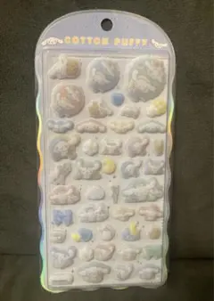 正規品　コットンパフィーシール　サンリオ　シナモン