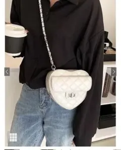 キルティングチェーンハート型バック 【tr542】