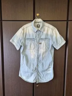 G-STAR RAW ジースターロウ デニムシャツ 半袖 ダメージ加工 y2k