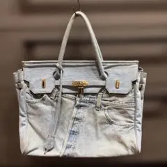 Levi's 501 ヴィンテージ リメイク デニムバッグ バーキン - メルカリ
