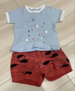 【80cm】 プチバトー Tシャツ 半袖 赤ちゃん本舗 ズボン 2点セット