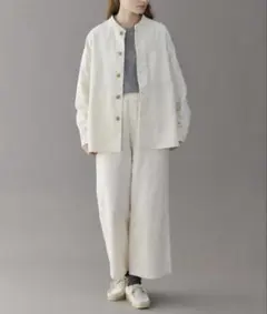 LE GLAZIK ベルベットノーカラージャケット