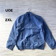 1 UOE ロゴ スタンドカラー ナイロンジャケット ブルゾン ブルー 2XL