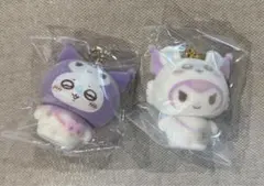 ちいかわ　サンリオ　コラボ　フロッキーマスコット　モモンガ　クロミ