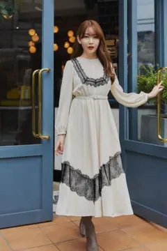 herlipto Rosaline Lace Trimmed Dress