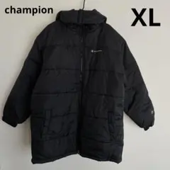 チャンピオン　メンズ　中綿ジャケット　黒　XL シンプル　ロング丈　ベンチコート