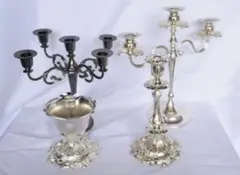 新品　キャンドルスタンド　4本セット　スチール　ダイキャスト