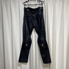 ヒョウドウ　HYDO レザー バイクパンツ 膝パッド付き