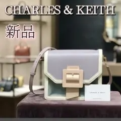 希少 新品 チャールズ＆キース ビッグバックル ショルダーバッグ