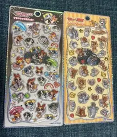 プチドロップステッカー パワーパフガールズ トムとジェリー