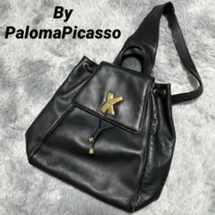 パロマピカソ 2way レザー ワンショルダー 巾着バッグ ハンドバッグ 黒のサムネイル