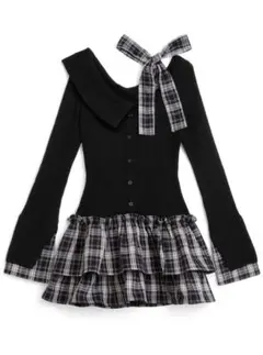 【新品未使用タグ付き】 きゅーすと 梅田みゆ ニットワンピース[pm785]