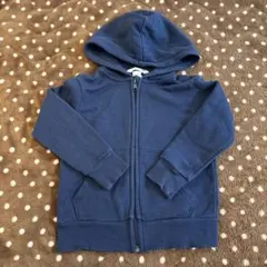 紺色裏起毛パーカー