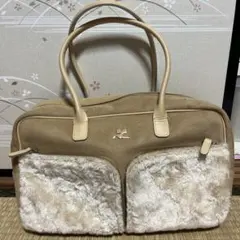 courreges クレージュ ファー トートバッグ ベージュのサムネイル