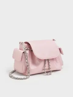 CHARLES&KEITH Duo ピンク バックパック