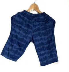 ミッキーマウス柄 ネイビー ハーフパンツ140