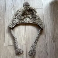 THE NORTH FACE ノースフェイス ベージュ帽子 ポンポン付き