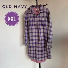 未使用✨タグ付き OLD NAVY チェック柄 シャツワンピース XXL