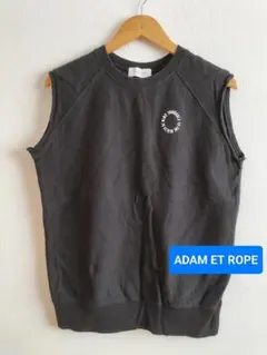ADAM ET ROPEアダムエロペ　ノースリーブスウェット　ブラック