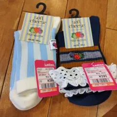 しまむら　softCheese　ソフトチーズ　靴下2足セット 23-25cmのサムネイル