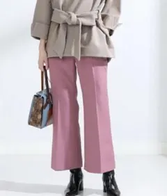 Ray BEAMS カラー サージ フレアパンツ