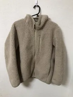 UNIQLO ユニクロ 防風ボアフリースパーカ L ベージュ ボアジャケット