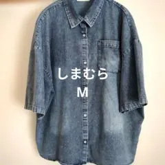 【美品】annaさんコラボ　デニム 半袖 シャツ オーバーサイズのサムネイル