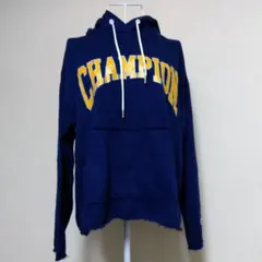 CHAMPION ネイビー フード付きパーカー　Mサイズ