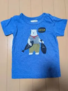 未使用　Motherways キッズ Tシャツ 97cm クマ柄 ブルーのサムネイル