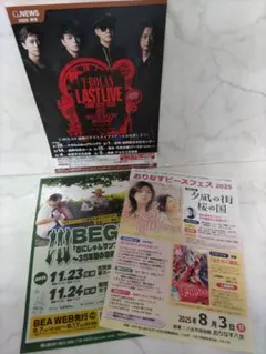 T-BOLAN／田中麗奈／BEGIN／コンサートツアー／フライヤー／チラシのサムネイル