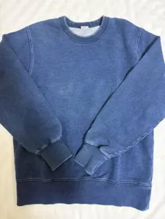 EDWIN クルーネック スウェット インディゴブルー Sのサムネイル
