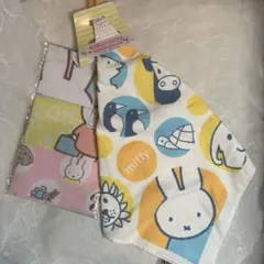 【新品】ミッフィー　ハンカチ　3枚セット　ループ付タオル　抗菌防臭　吸水　速乾