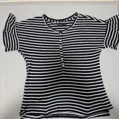 Abercrombie & Fitch ボーダー ヘンリーネック Tシャツ Sのサムネイル