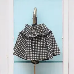 【LIZLISA】ギンガムツイードサスペンサー付スカパン