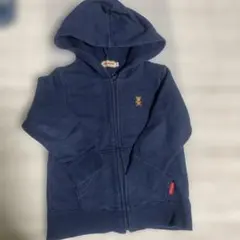 ミキハウス フード付きパーカー 90cm ネイビー